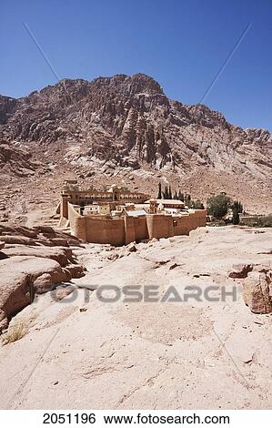 Stock Photograph - Holy Monastery Of St. Catherine At Mount Sinai, South Sinai, Egypt. Fotosearch