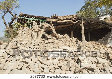 Home Destroyed By The 8 October 2005 Earthquake, Kohala, Azad Kashmir, Pakistan View Large Photo Image Stock Image - Home Destroyed By The 8 October 2005 Earthquake, Kohala, Azad Kashmir, Pakistan. Fotosearch