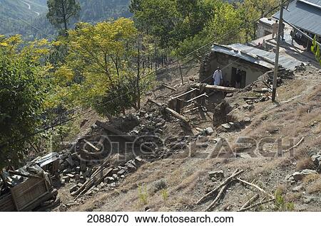Home Destroyed By The 8 October 2005 Earthquake, Dhirkot, Azad Kashmir, Pakistan View Large Photo Image Stock Image - Home Destroyed By The 8 October 2005 Earthquake, Dhirkot, Azad Kashmir, Pakistan. Fotosearch