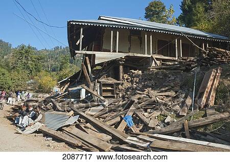Home Destroyed By The 8 October 2005 Earthquake, Sudhangali, Azad Kashmir, Pakistan View Large Photo Image Stock Photo - Home Destroyed By The 8 October 2005 Earthquake, Sudhangali, Azad Kashmir, Pakistan. Fotosearch