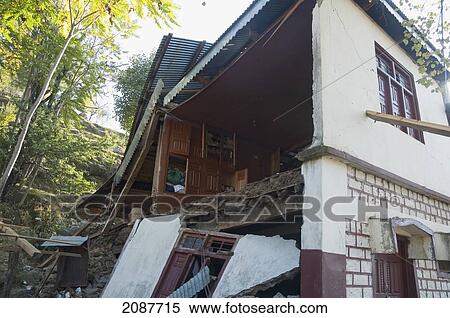 Home Destroyed By The 8 October 2005 Earthquake, Sudhangali, Azad Kashmir, Pakistan View Large Photo Image Stock Photography - Home Destroyed By The 8 October 2005 Earthquake, Sudhangali, Azad Kashmir, Pakistan. Fotosearch
