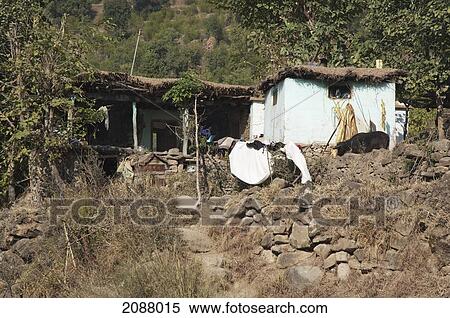 Stock Photography - Home Destroyed By The 8 October 2005 Earthquake, Kohala, Azad Kashmir, Pakistan. Fotosearch