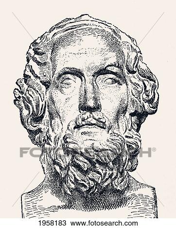 Homer, Ancient Greek Epic Poet. From El Mundo Ilustrado, Published Barcelona, 1880. View Large Photo Image Stock Image - Homer, Ancient Greek Epic Poet. From El Mundo Ilustrado, Published Barcelona, 1880.. Fotosearch