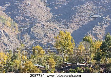 Picture - Homes Destroyed By The 8 October 2005 Earthquake, Jhelum Valley, Azad Kashmir, Pakistan. Fotosearch