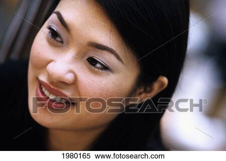 Hong Kong, Chinese Girl, Close-Up Of Face. View Large Photo Image Stock Photography - Hong Kong, Chinese Girl, Close-Up Of Face.. Fotosearch