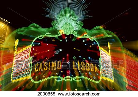 Hong Kong, Macau Island, Casino Lisboa, Signage In Neon Lights Blurred View Large Photo Image Stock Photo - Hong Kong, Macau Island, Casino Lisboa, Signage In Neon Lights Blurred. Fotosearch