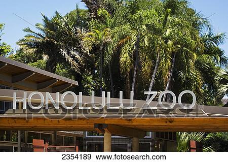 Stock Photo - Honolulu Zoo; Waikiki, Oahu, Hawaii, United States of America. Fotosearch