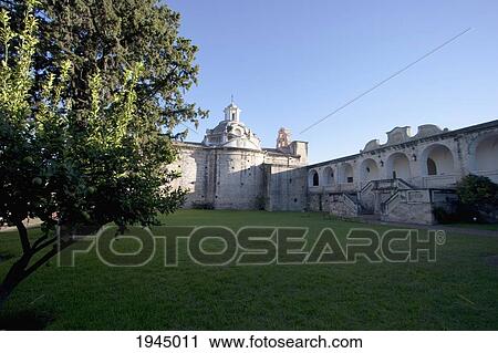 Stock Image - Honor courtyard of the Estancia Alta Gracia, Provincia de Cordoba, Argentina. Fotosearch