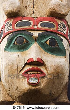 Stock Photograph - Honor Pole; Center For Wooden Boats, Seattle, Washington State, Usa. Fotosearch