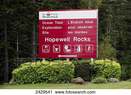 Hopewell Rocks park sign; New Brunswick, Canada View Large Photo Image Stock Image - Hopewell Rocks park sign; New Brunswick, Canada. Fotosearch