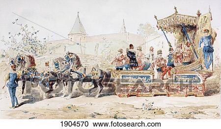 Horse Drawn Decorated Wagon Carrying Professional Musicians. 16Th Century. After A Watercolour By A. Heins. From Cortege Historique Des Moyens De Transport. Published Brussels, 1886. View Large Photo Image Stock Image - Horse Drawn Decorated Wagon Carrying Professional Musicians. 16Th Century. After A Watercolour By A. Heins. From Cortege Historique Des Moyens De Transport. Published Brussels, 1886.. Fotosearch