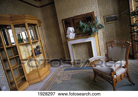 Stock Photo - Horta Museum, Living Room; Brussels, Belgium. Fotosearch