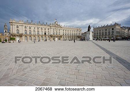 Hotel De Ville (City Hall) And Statue Of Stanislas Leszczynski, King Of Poland, Created By Georges Jacquot In The Center Of Place Stanislas, Nancy, France View Large Photo Image Stock Photo - Hotel De Ville (City Hall) And Statue Of Stanislas Leszczynski, King Of Poland, Created By Georges Jacquot In The Center Of Place Stanislas, Nancy, France. Fotosearch