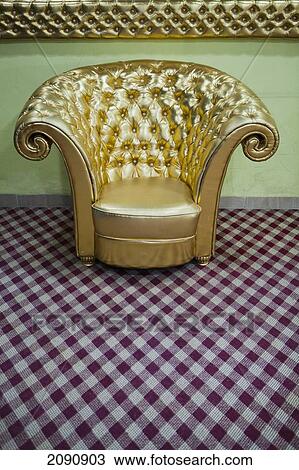 Stock Image - Hotel Lobby Chair, Sulaymaniyah, Iraqi Kurdistan, Iraq. Fotosearch