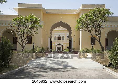 Stock Image - Hotel Sariska Palace, Rajasthan, India. Fotosearch