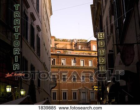 Hotels In Old Town; Rome, Italy View Large Photo Image Stock Photography - Hotels In Old Town; Rome, Italy. Fotosearch