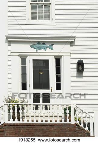 Stock Photography - House Front With Fish Decoration. Fotosearch