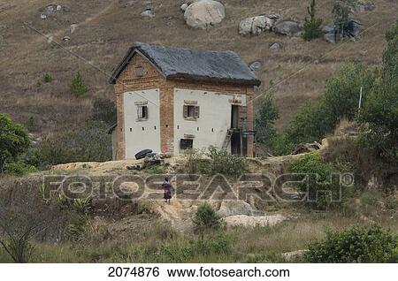 House In The Central Highlands On The Road Between Antananarivo & Ambositra, Antananarivo Province, Madagascar View Large Photo Image Stock Photograph - House In The Central Highlands On The Road Between Antananarivo & Ambositra, Antananarivo Province, Madagascar. Fotosearch