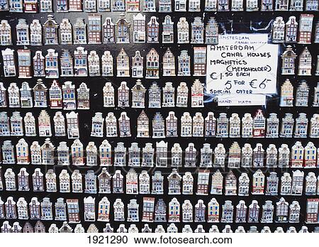 Stock Image - House Magnets, Flower Market. Fotosearch