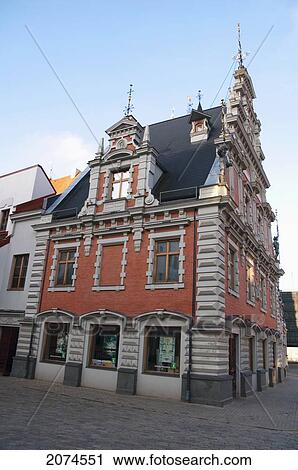 Stock Image - House Of The Blackheads, Riga, Latvia. Fotosearch