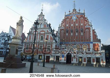 Stock Photo - House Of The Blackheads, Riga, Latvia. Fotosearch
