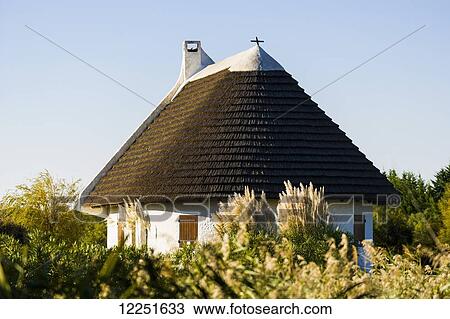Stock Image - House, Regional Nature Park of the Camargue; Camargue, Provence-Alpes-Cote D'Azur, Bouches-Du-Rhone, France. Fotosearch