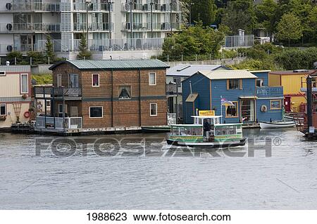 Houseboats In The Harbor, Victoria, British Columbia, Canada View Large Photo Image Stock Image - Houseboats In The Harbor, Victoria, British Columbia, Canada. Fotosearch