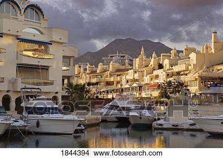 Houses And Boats At Puerta Marina; Benalmadena, Malaga Province, Costa Del Sol, Spain View Large Photo Image Picture - Houses And Boats At Puerta Marina; Benalmadena, Malaga Province, Costa Del Sol, Spain. Fotosearch