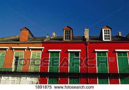 Stock Photography - Houses In French Quarter Of New Orleans. Fotosearch