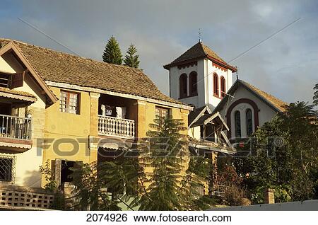 Houses In The Haute-Ville Of Fianarantsoa, Madagascar View Large Photo Image Stock Photograph - Houses In The Haute-Ville Of Fianarantsoa, Madagascar. Fotosearch