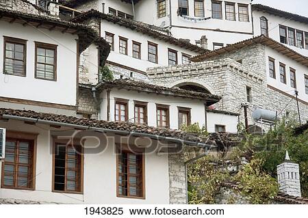 Houses In The Mangalemi District, Berat, Albania View Large Photo Image Stock Photography - Houses In The Mangalemi District, Berat, Albania. Fotosearch