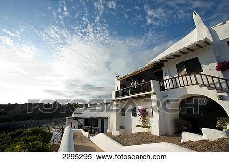 Stock Photography - Houses In The Picturesque Village Of Binibequer, Menorca, Balearic Islands, Spain. Fotosearch