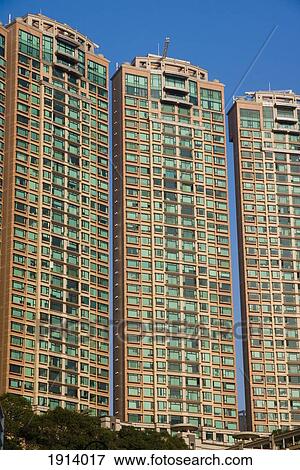 Housing Tower Blocks View Large Photo Image Stock Photo - Housing Tower Blocks. Fotosearch