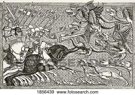 How Alexander Fought The Dragons And A Species Of Beast Called Scorpion. After A 13Th Century Miniature. From Science And Literature In The Middle Ages By Paul Lacroix Published London 1878 View Large Photo Image Stock Photo - How Alexander Fought The Dragons And A Species Of Beast Called Scorpion. After A 13Th Century Miniature. From Science And Literature In The Middle Ages By Paul Lacroix Published London 1878. Fotosearch