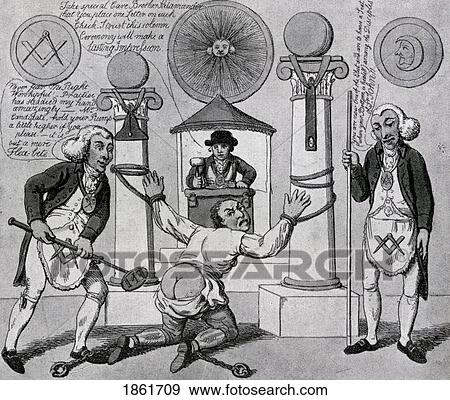 How To Make A Mason. English Anti Masonic Caricature From 1800 From The Book The Freemason By Eugen Lennhoff Published 1932 View Large Photo Image Stock Photo - How To Make A Mason. English Anti Masonic Caricature From 1800 From The Book The Freemason By Eugen Lennhoff Published 1932. Fotosearch