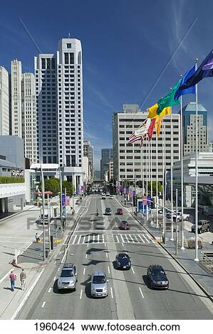 Howard Street Along Side Of Yerba Buena Gardens; San Francisco, California, United States Of America View Large Photo Image Picture - Howard Street Along Side Of Yerba Buena Gardens; San Francisco, California, United States Of America. Fotosearch
