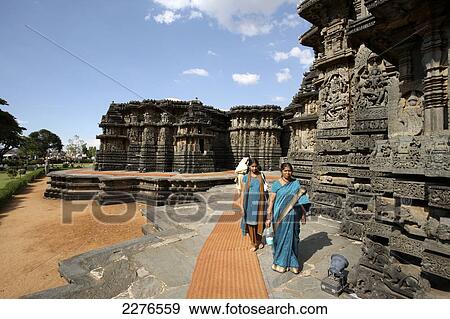 Stock Photo - Hoysaleswara Temple; Halebidu, Karnataka, India. Fotosearch