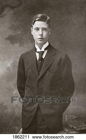 Stock Image - Hrh Prince Edward 1894 To 1972 King Of England Full Name Edward Albert Christian George Andrew Patrick David From The Book The Year 1912 Illustrated Published London 1913. Fotosearch