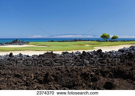Stock Image - Hualalai Golf Course; Big Island, Hawaii, United States of America. Fotosearch