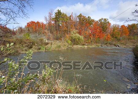 Humber River Off Of Humber Trail In Autumn, Toronto, Ontario, Canada View Large Photo Image Stock Photo - Humber River Off Of Humber Trail In Autumn, Toronto, Ontario, Canada. Fotosearch