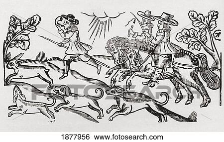 Stock Photograph - Hunters, C. 1680 - 1700. From The Book Short History Of The English People By J. R. Green Published London 1893.. Fotosearch