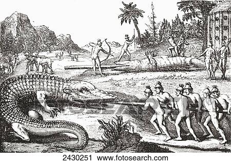 Hunting alligators in the Southern States of America, from an illustration in the 16th century book De Bry's Travels. From The Strand Magazine published 1897. View Large Photo Image Stock Image - Hunting alligators in the Southern States of America, from an illustration in the 16th century book De Bry's Travels. From The Strand Magazine published 1897.. Fotosearch