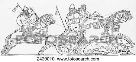 Hunting wild bull in ancient Assyria. From The Imperial Bible Dictionary, published 1889. View Large Photo Image Stock Image - Hunting wild bull in ancient Assyria. From The Imperial Bible Dictionary, published 1889.. Fotosearch