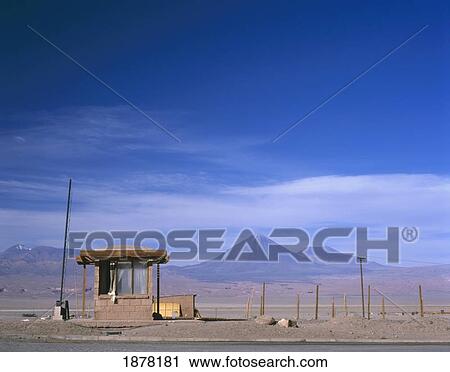 Stock Image - Hut In Deserted Landscape By Licancabur Volcano. Fotosearch
