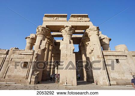 Stock Image - Hypostyle Hall Of The Temple Of Sobek And Haroeris, Kom Ombo, Aswan, Egypt. Fotosearch