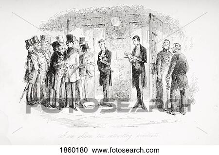 Stock Image - I Am Shown Two Interesting Penitents. Illustration From The Charles Dickens Novel David Copperfield By H. K. Browne Known As Phiz. Fotosearch