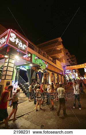 Ibiza, Spain. Playa D'enbossa Beach, San Antonio, Cafe Mambo View Large Photo Image Stock Image - Ibiza, Spain. Playa D'enbossa Beach, San Antonio, Cafe Mambo. Fotosearch