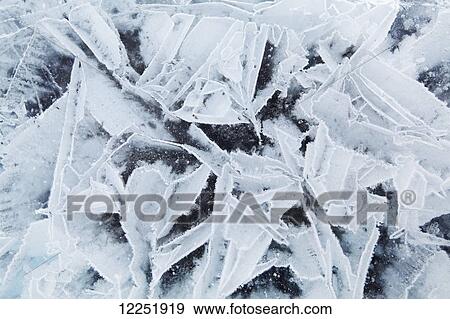 Stock Photo - Ice chunks on Lake Superior; Grand Portage, Minnesota, United States of America. Fotosearch