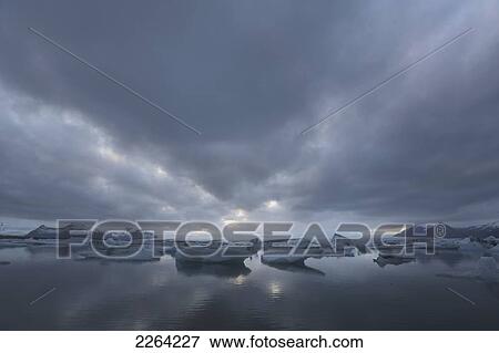Stock Photo - Ice formations in the glacial lagoon jokulsarlon; iceland. Fotosearch