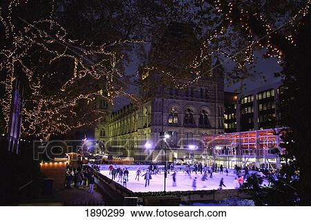 Stock Photo - Ice Rink Near Natural History Museum. Fotosearch